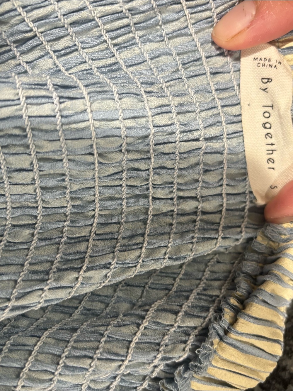 By Together Striped Strapless Tube Maxi Dress in Blue and Cream - Picture 2 of 12